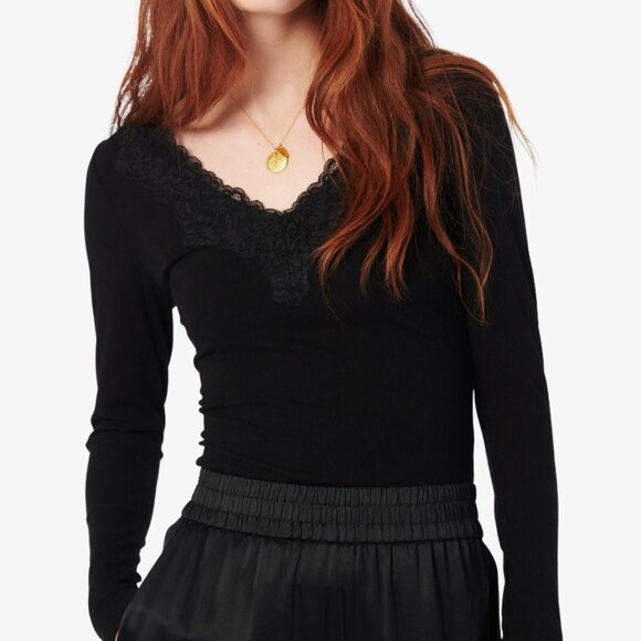 NWT Cami NYC - Rooney Rib Knit Top Black - Size XL - Picture 3 of 3